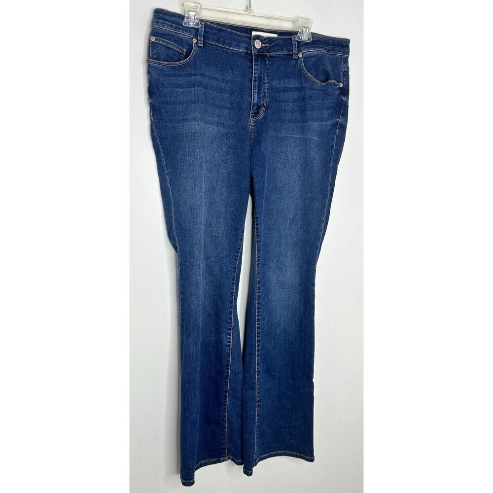 ELOQUII Denim Jeans Womens Size 16 Blue Boot Cut Denim Pockets - Picture 2 of 7